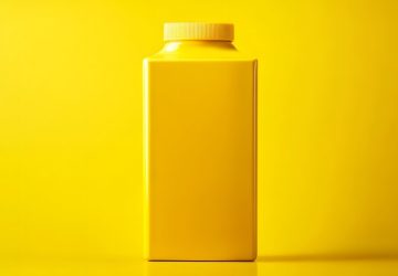 Tetrapak giallo su sfondo giallo